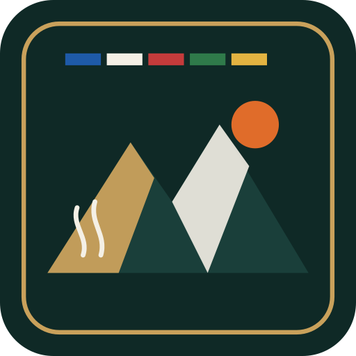 Himalayan Café & Desserts mountain and steam mark